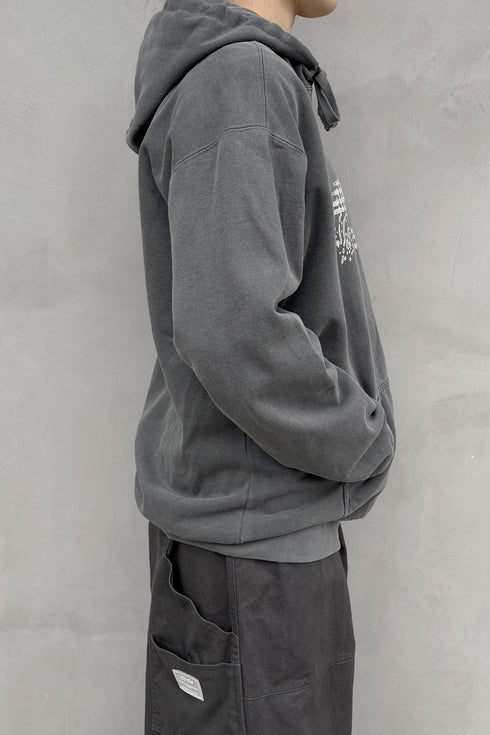 LOGO WASHED HOODIE -CHARCOAL- *Last1